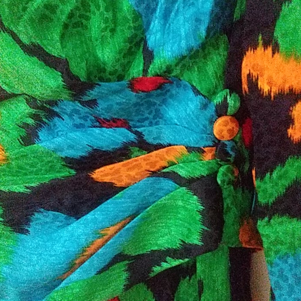 Wayne Kastning for Helga  Floral Dress Vintage Long Sleeves Rare - Picture 4 of 15